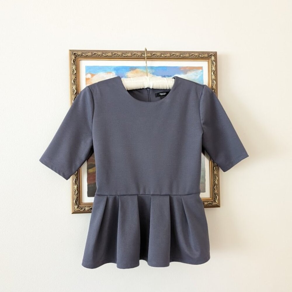 Gray Peplum Top by Vera Wang-Women's top